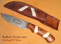 Afzelia Ivory Hunting Utility Knife