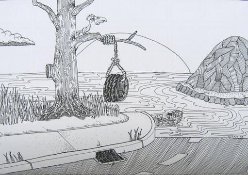 Original pen and ink art 2006 calendars