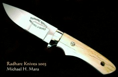 Beautiful Ivory scaled Hunting Knife