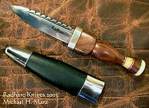 Scottish custom Rosewood Ivory Sgian Dubh knife