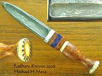 Hand Forged Damascus Sgian Dubh