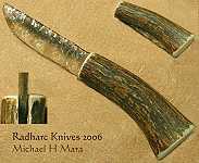 Flintknapped folding knife
